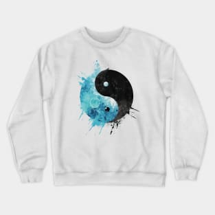 Yin Yang Splatter Design Crewneck Sweatshirt